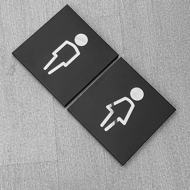 Kexian по низкой цене, вывеска для ванной из нержавеющей стали на стену, вывеска для туалета, вывеска для двери туалета