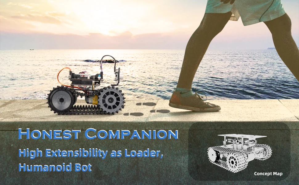 Factory Diy Smart Robot Car Starter Kit C/c++programming Tank Robotic ...