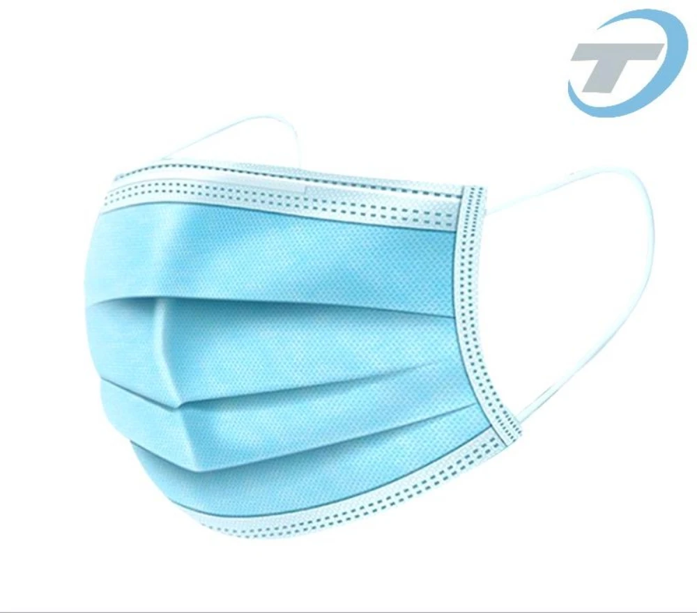 Ушная одноразовая хирургическая маска для лица 3ply с сертификатом EN 14683