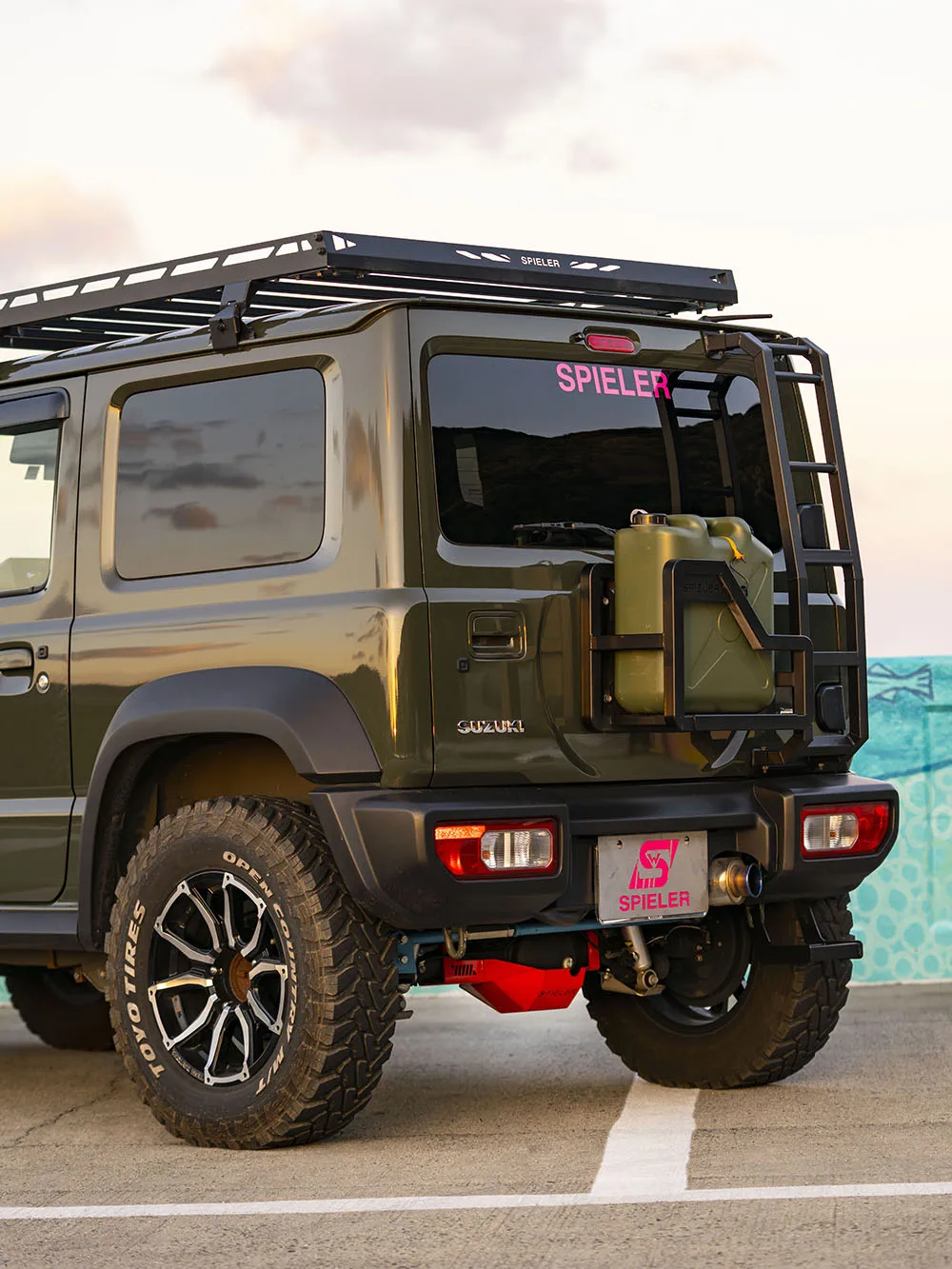 Archaic Heckleiter Für Suzuki Jimny JB64/JB74 (2018-2024) – Alu-Leiter, 5 Stufen, Bis 200 Kg Belastbar
