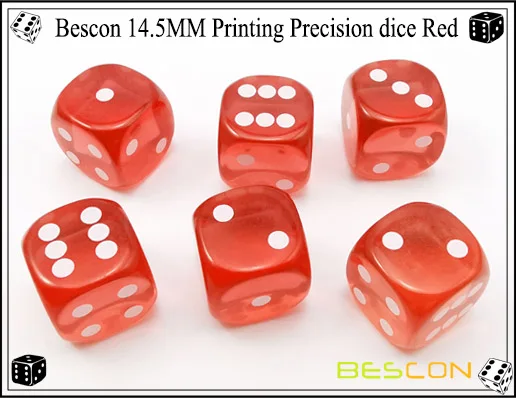 Impressão Precision Dice Set, cores translúcidas, 0,57 