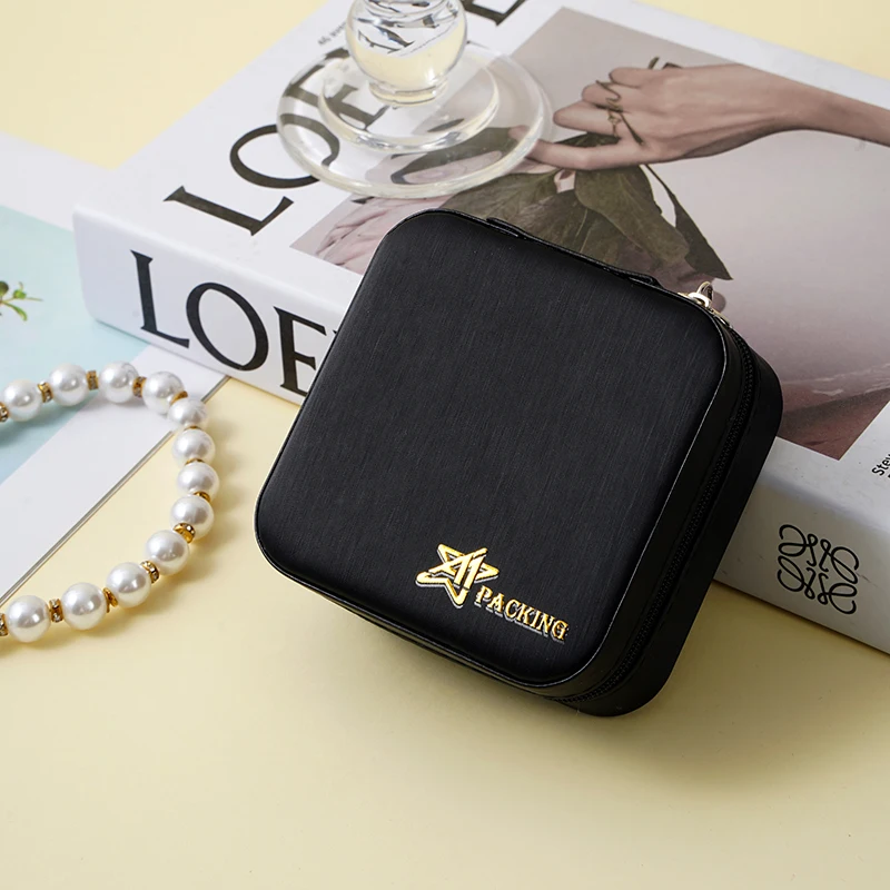 Custom jewelry case with debossed logo branding
