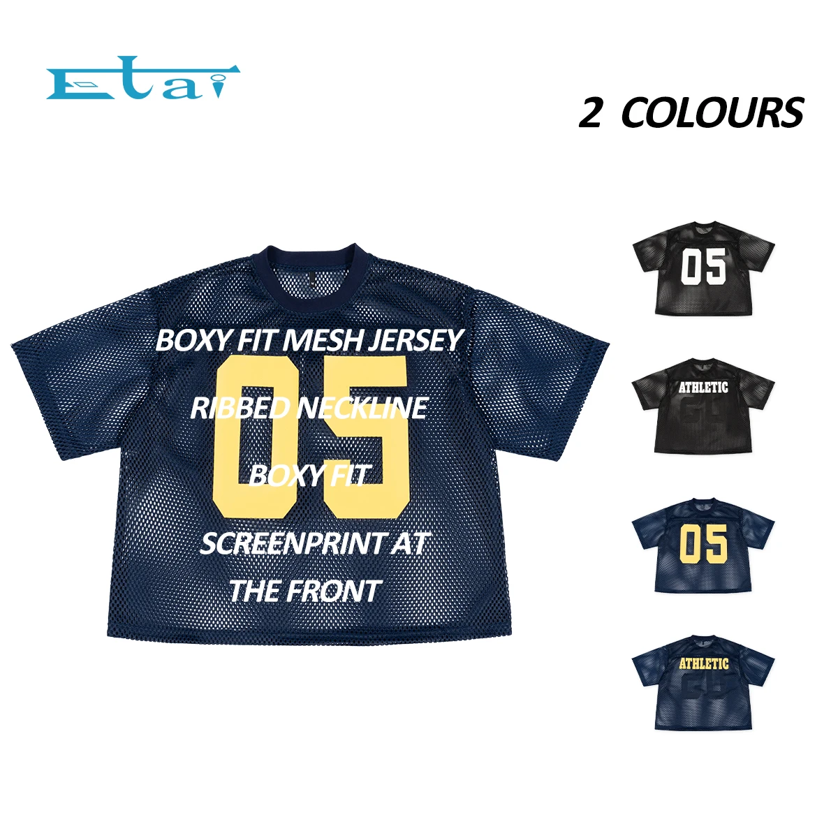 Boxy Fit Mesh Jersey Tshirts for Men - Anti-Pilling & Quick Dry