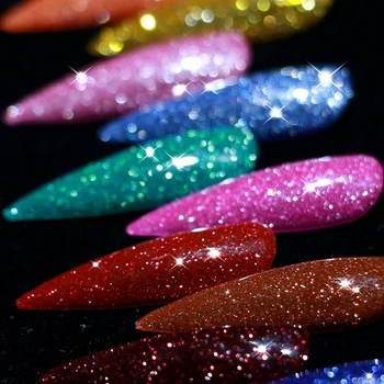 CCO Wholesale Disco Glitter Diamond UV Gel Nail Polish Mixed Colors in Attractive 15ml Bottles