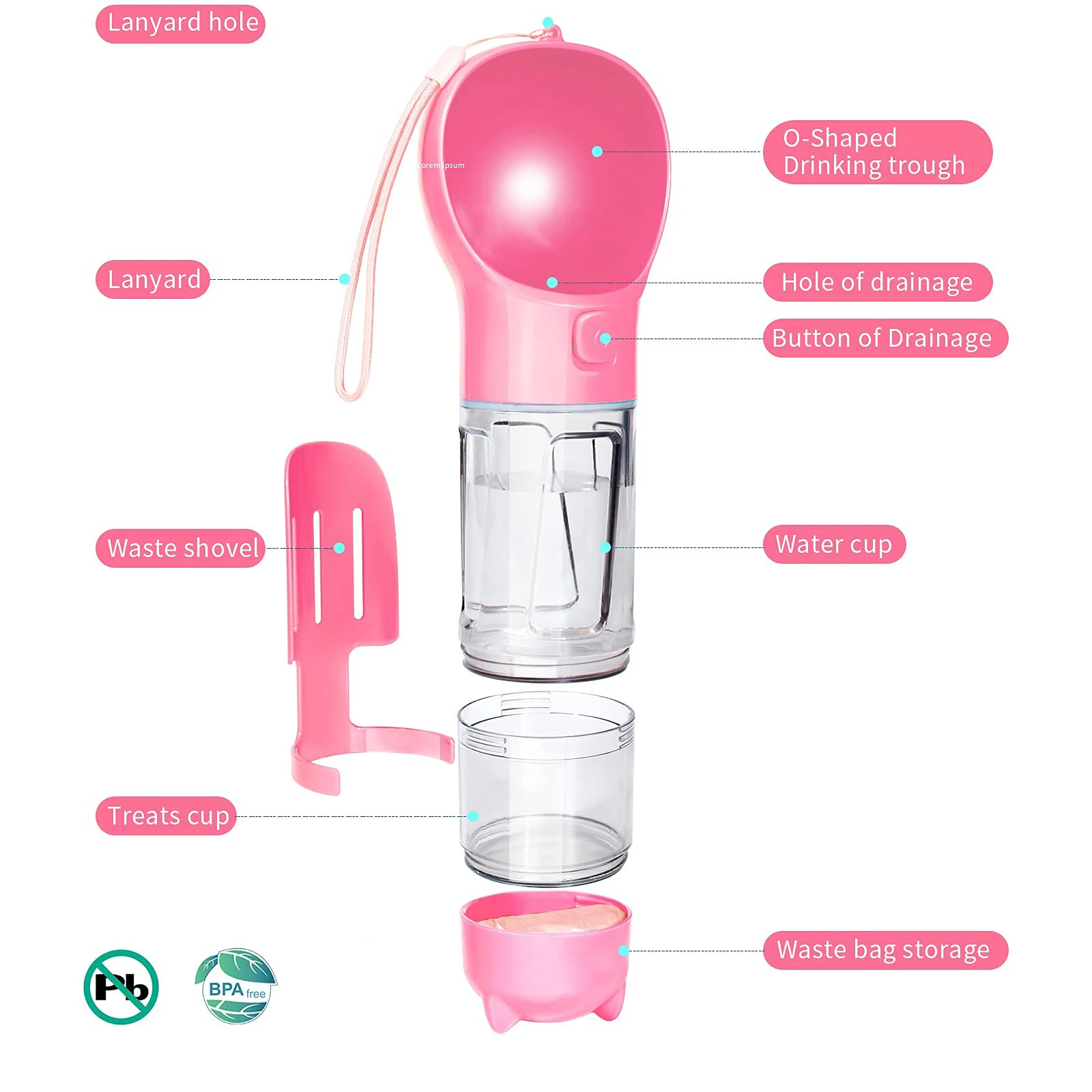 PB+ Portable Drinking Water Bottle Pet Cup