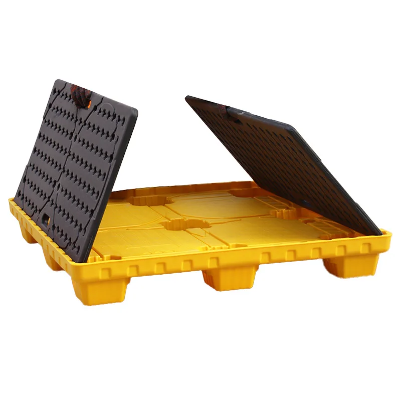 Factory Supply Heavy Duty Reusable Containment Tray Spill Pallet for Chemical Storage