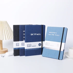 A4 A5 Customizable logo Printing Notebook Cloth Fabric Linen Denim Hardcover Journal Notebook