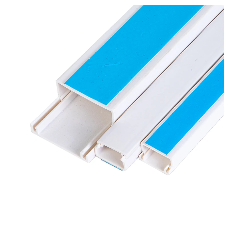 Plastic Electrical Conduit Mini Trunk PVC Cable Trunking Durable Floor Cable Protector Cover Yellow Strips Channel