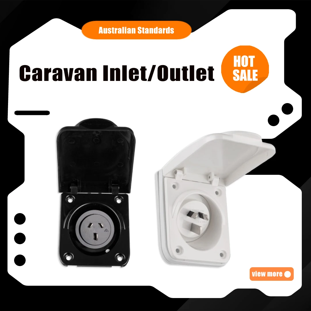 YOUU Australia Caravan Inlet BLACK 15 Amp Power Boat Motor Home RV 250V ...