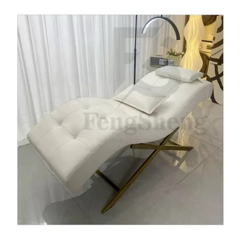 Feng Sheng Tattoo Massage Table Modern Luxury Curved Lash Bed Beauty Bed For ergonomic eyelash facial beauty bed