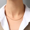 1.3mm round snake chain 40+5cm
