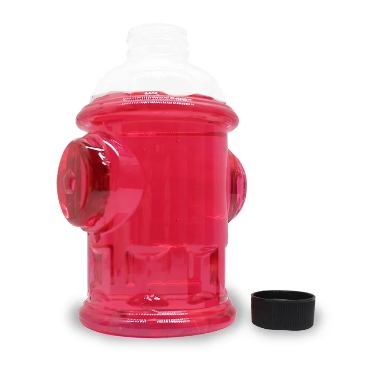 Fire Hydrant Shape 300ml 460ml 470ml Juice Beverage Bottle Packaging Clear Plastic PET Bottle