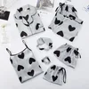 Set da 7 pezzi cuore grigio