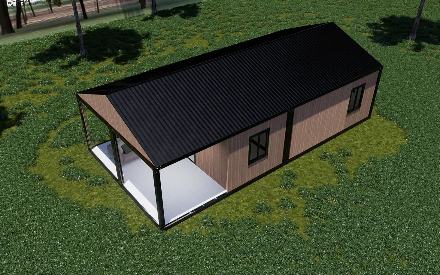 Assemble Container House for Custom Color Granny Flat