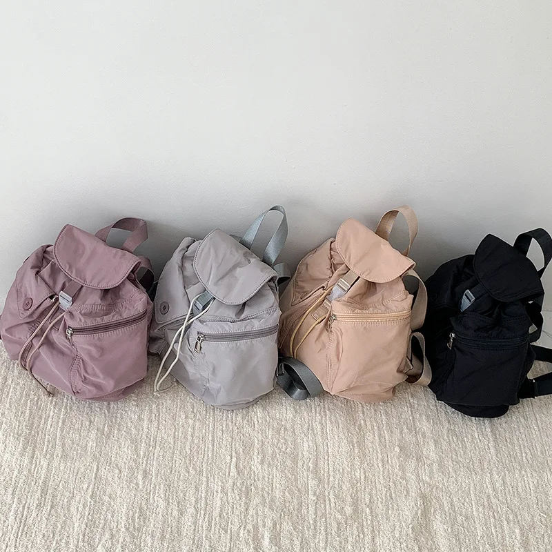 Versatile Women's Multi-Functional Nylon Backpack Fashionable Waterproof Anti-Theft Schoolbag for College Students