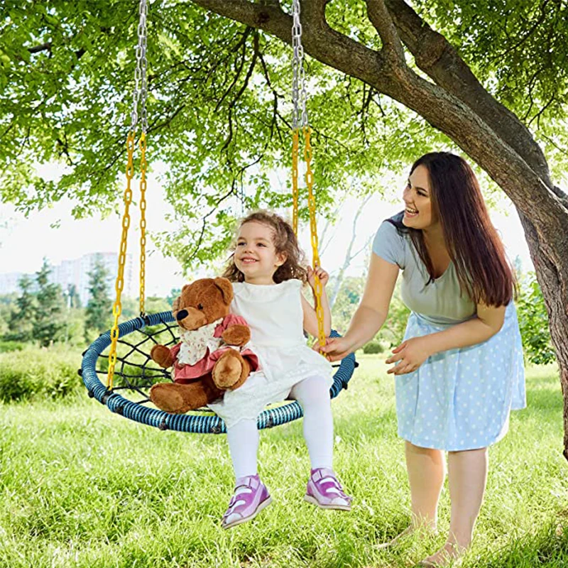 Zoshine Custom Round Disc Saucer Nest Swing Outdoor Tree Hanging Nest Swing Chair for Kids and Adults