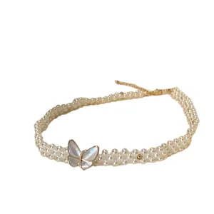 2026 Advanced Design Multi-Layer 925 Silver Pearl Necklace with Butterfly Zircon New & Stylish Product