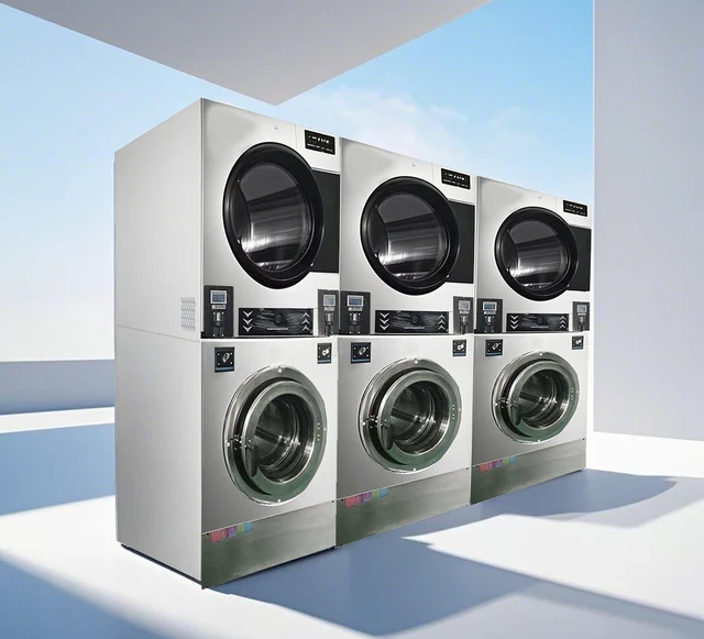 Okaiyou Industrial Coin-Operated Stainless Steel Washing Machine Business Cold Water Cleaning Commercial Laundry Equipment