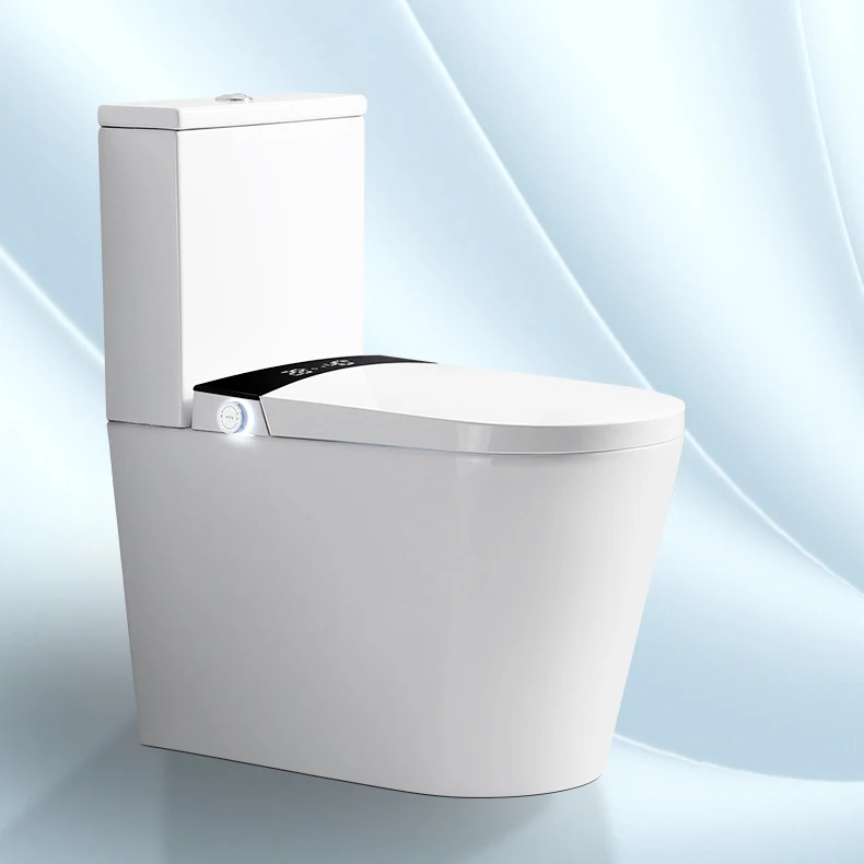 High end sanitary ware automatic flush inodoro floor mounted one piece toilet bowl intelligent wc bathroom smart toilet