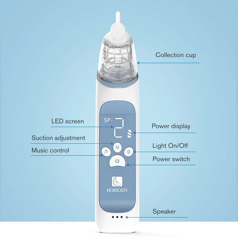 Factory Wholesale Baby Nose Vacuum Cleaner Pump Rechargeable 68Kps Strong Suction Electric Nasal Aspirator for Adult Children