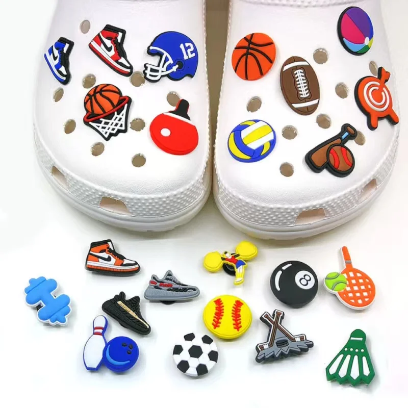 Soccer Croc Charms Football Steam Pvc Charm For Croc Texans Football Sports Teams Shoes Croc