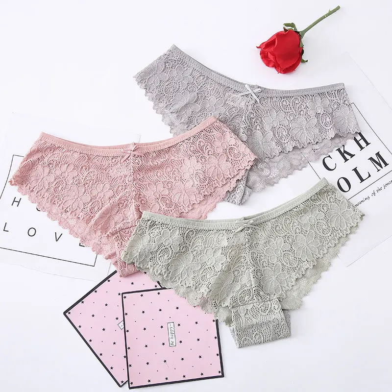 Lace Sexy Ladies Briefs Low Waist Large 