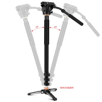 New Design Camera Video Monopod Kit with Vertical Control Tripod Support aluminum /carbon fiber monopod with handle head