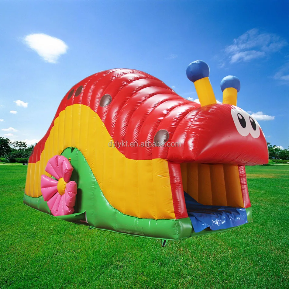 China PVC Snail Trampoline Slider Fun Kids Indoor Playhouse With Slides for Outdoor Amusement Park and School Use