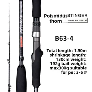 Mad Mouse New Japan 1.9m Saltwater Slow Pitch Jigging Fishing Rod Carbon Fiber Sea Fishing Boat Rod for Bass GT Tuna – Metal Jig – view 3