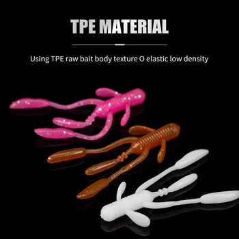 Floating Ned Rig Soft Bait, Soft Worm Bionic Lure, Mini Lead Head Hook for Black Pit, Freshwater Fishing for Bass &Mandarin Fish – Soft Lure – view 5
