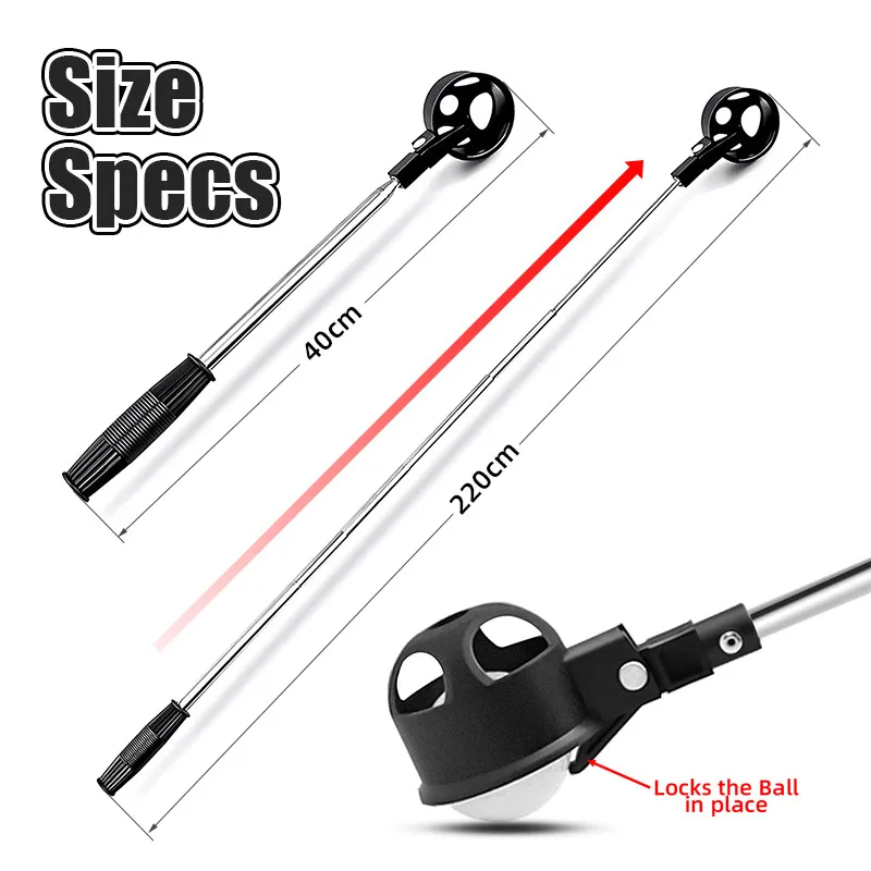 Convenient And Portable Telescopic Golf Ball Retriever 210 Cm Flexible