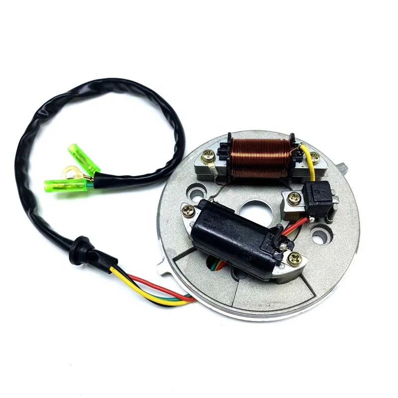 Motorcycle Ignition Stator with Plate Fit for Moped MBK 51 Electronic 12V New Adaptable