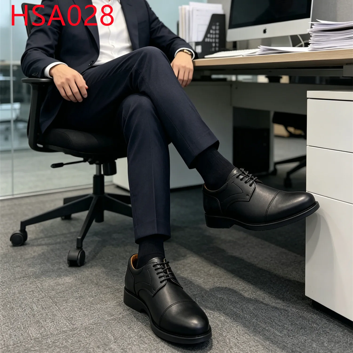 YYR,Business Meeting Quality Full Grain Leather Men Dress Shoes Corporate Events Double Joints Design Office Shoes HSA028