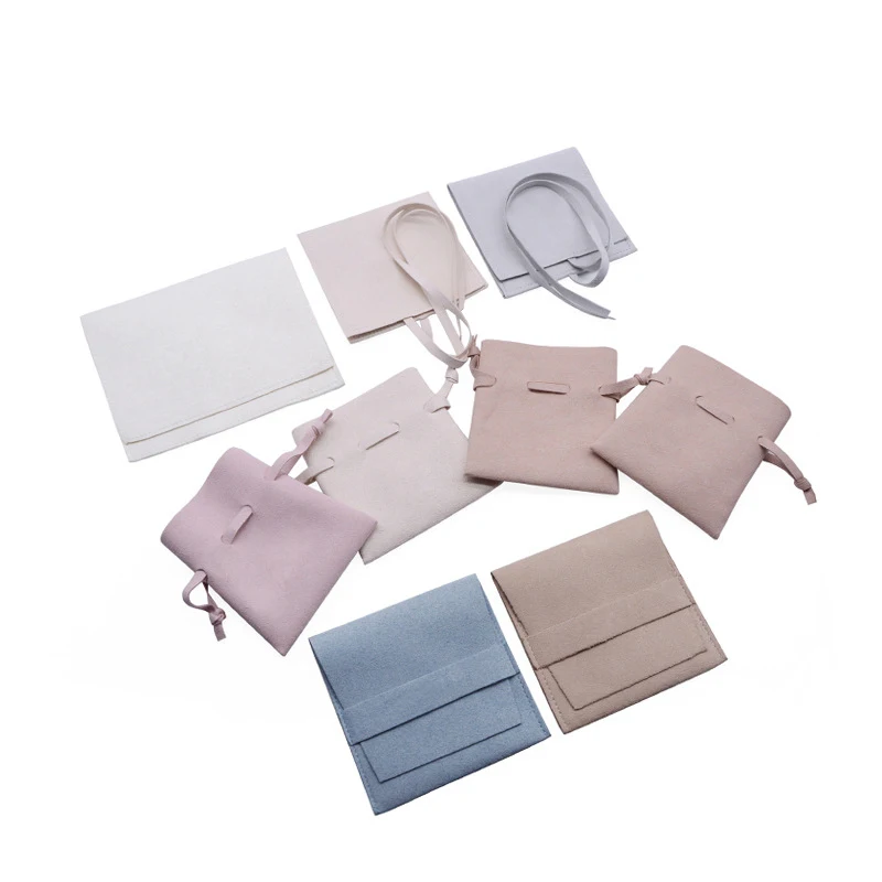 Оптовая продажа, кольцо, серьги, подвеска, браслет, ожерелье, бархатный замшевый мешочек из микрофибры для ювелирных изделий