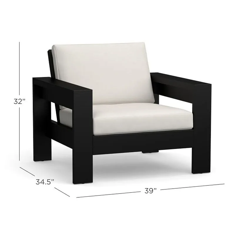 Metal outdoor furniture patio garden chair aluminum lounge chair