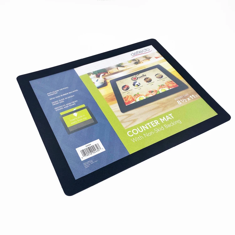 A2 A3 A4 Custom Size Interchangeable Desk Window Counter Mat With Photo Insert for Advertising