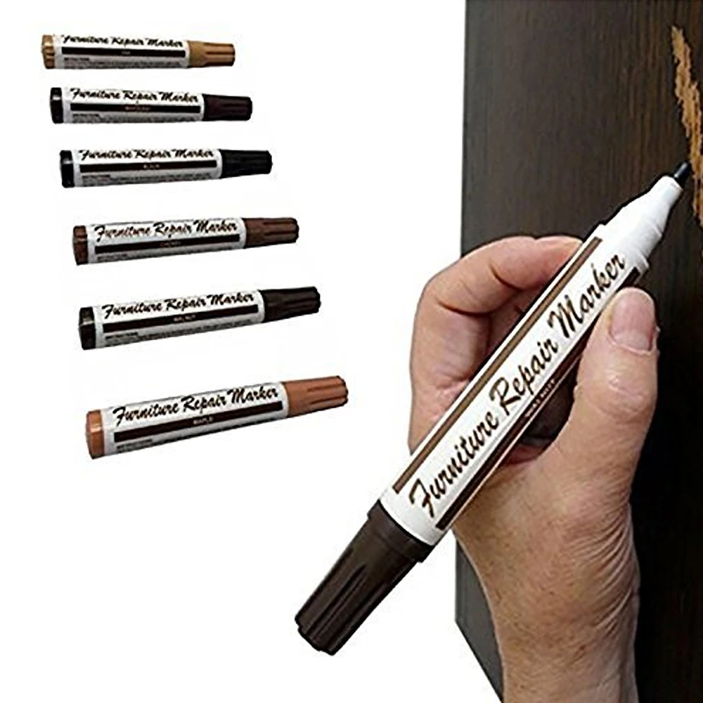 New Custom 6colors Furniture Marker Pen And Crayon Set With Repair