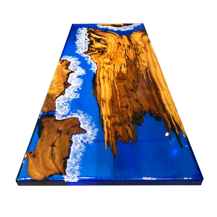 Высококачественный стол из эпоксидной смолы заводской натурального дерева для офиса