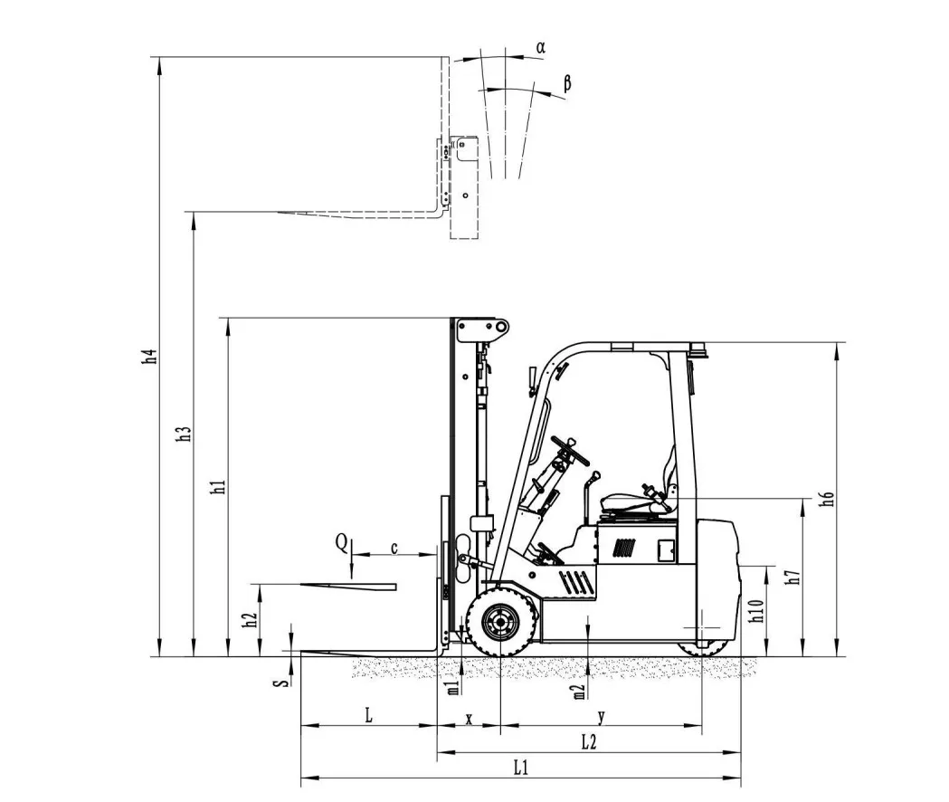 Factory Sell Forklift Truck Electric Portable Electric Forklift