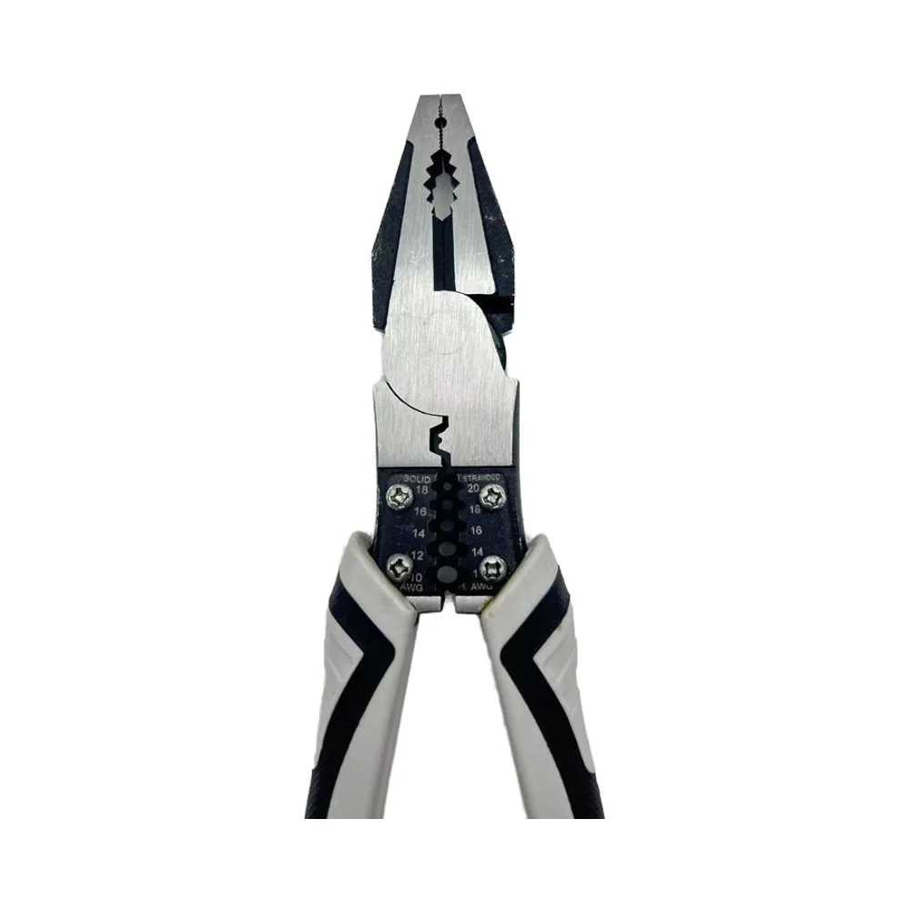 Customizable Chrome Vanadium Steel Wire Combination Pliers Multi-Function Serrated Jaw Surface Plastic Molded Cutting Grip OEM