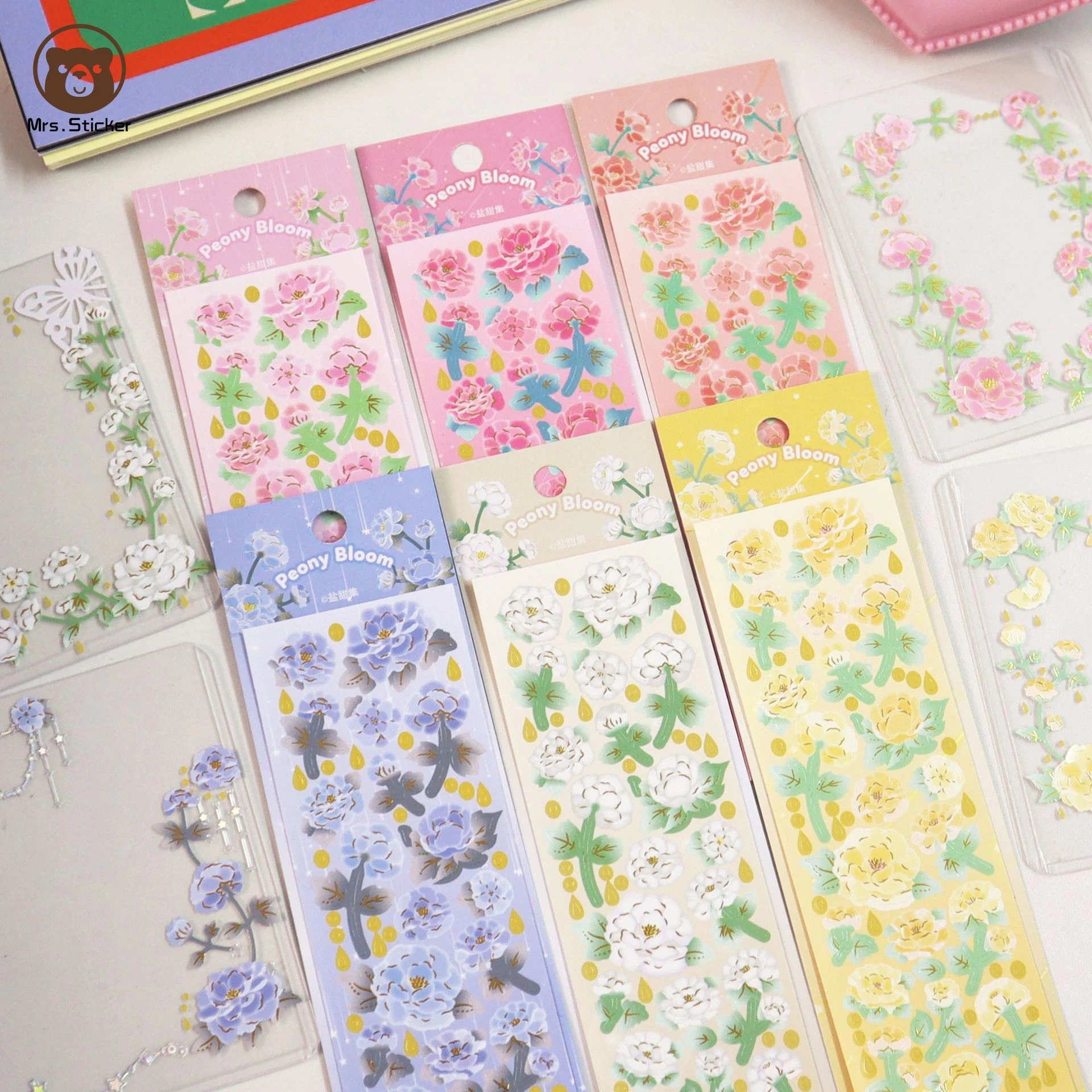 retro gilding flowers korean stickers sheets