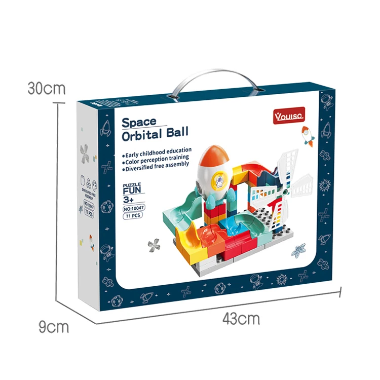 Space Orbit Ball Building Blocks Model Toys 71PCS Track Bricks Block Series Kids Creative Large Building Blocks Toy