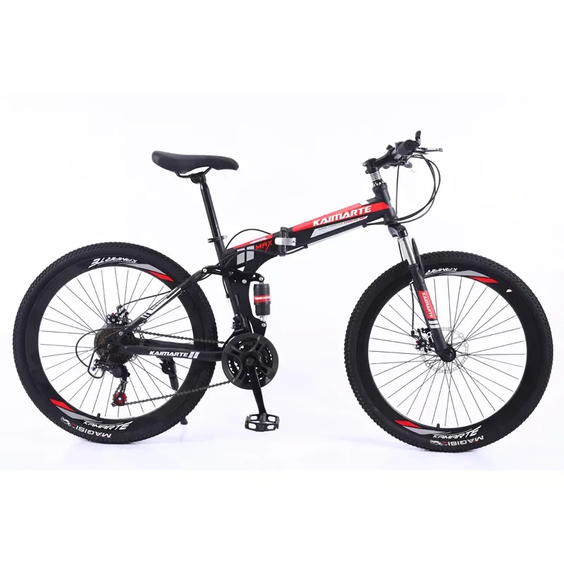 Professional Supplier Folding Mountain Bike Double Absorber Disc Brake 26  Inch 21 Speed BycycleSoft-Tailed MACCE Mountain Bikes
