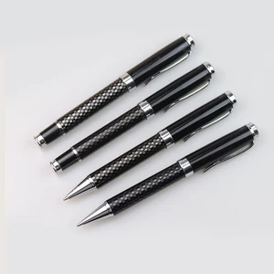 Luxury Business Gift Pen Custom Logo Heavy Carbon Fiber Metal Pens