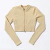 Top a maniche lunghe Beige