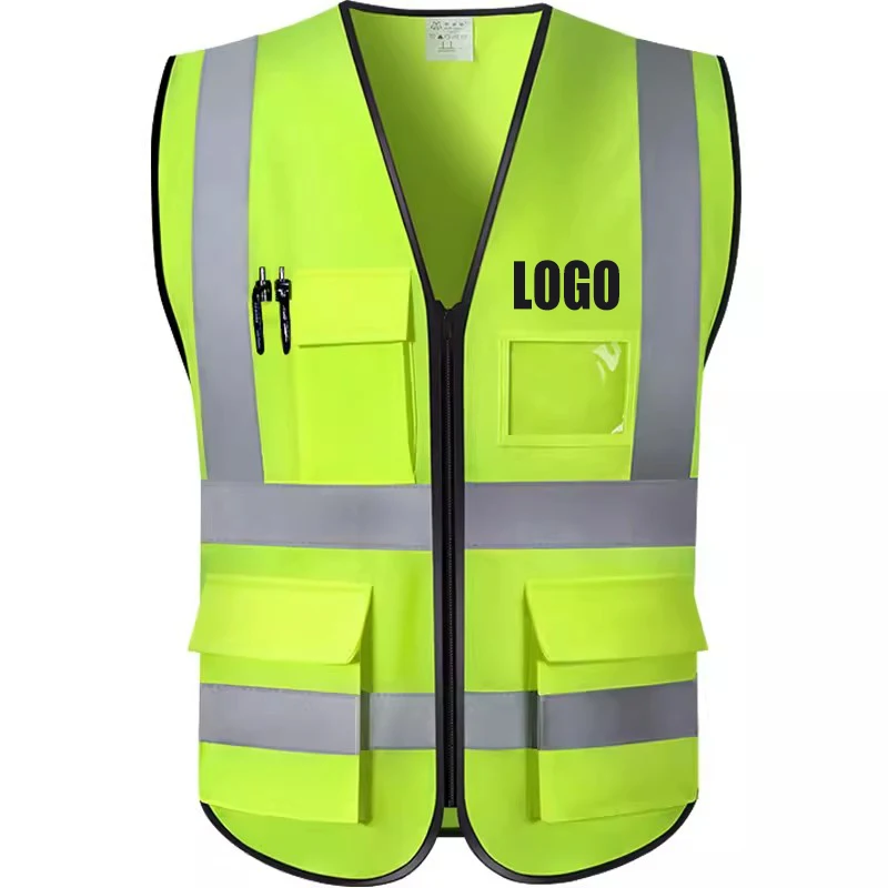 2XL Gilet Réfléchissant Haute Visibilité - Gilet De Sécurité Maille Respirante Avec Bandes Réfléchissantes Et Fermeture Éclair