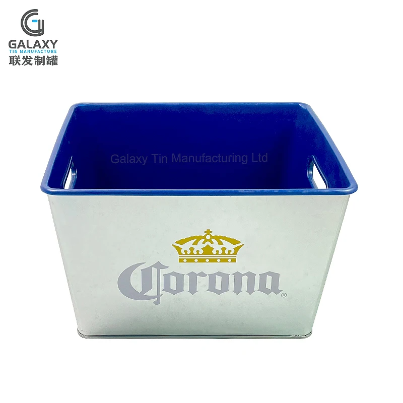 10l Custom Square Beer Ice Bucket Beverage Metal Ice Bucket Large Ice