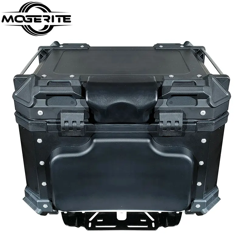 Мотоцикл большой емкости Алюминиевый задний ящик ударопрочный и водонепроницаемый алюминиевый ящик 55Л большой емкости черный