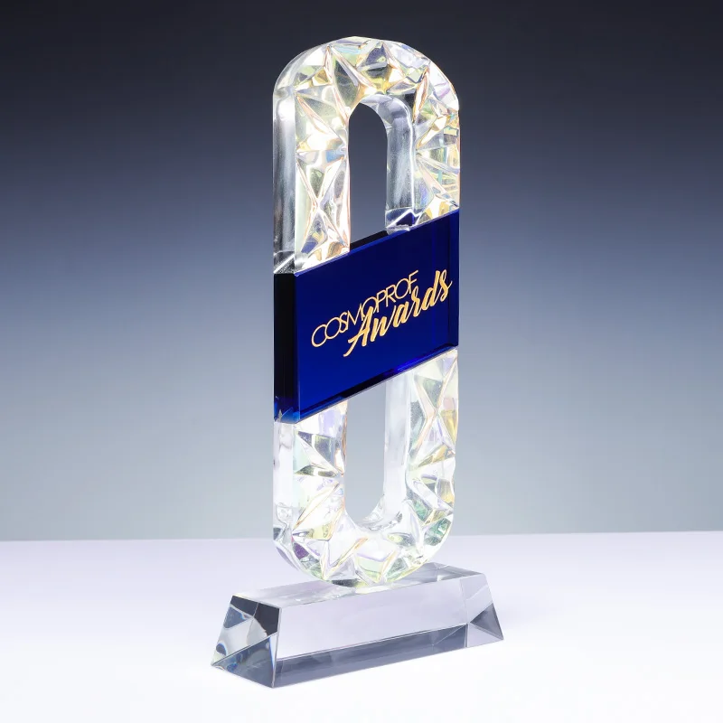 Factory Direct custom plated 8-font k9 crystal trophy factory