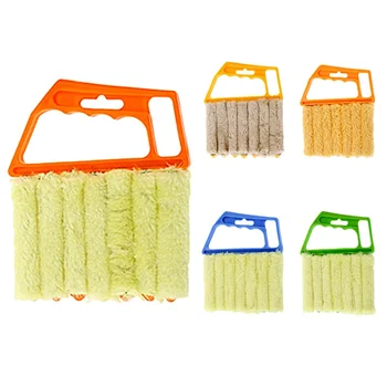 Practical Microfiber Window Cleaning, Brush Shutter Air Conditioner Duster Cleaner with Washable Venetian Blind Blade Cleaning/